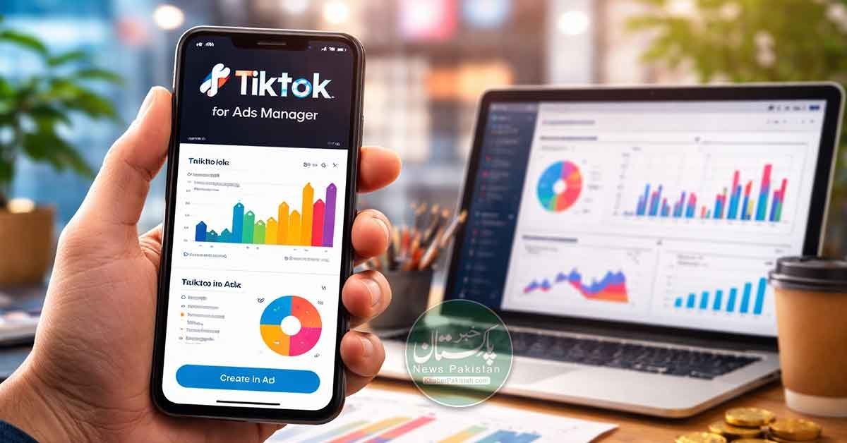TikTok For Business Ads Manager کا پاکستان میں لانچ، موبائل اسکرین پر اشتہاری ڈیش بورڈ کا منظر