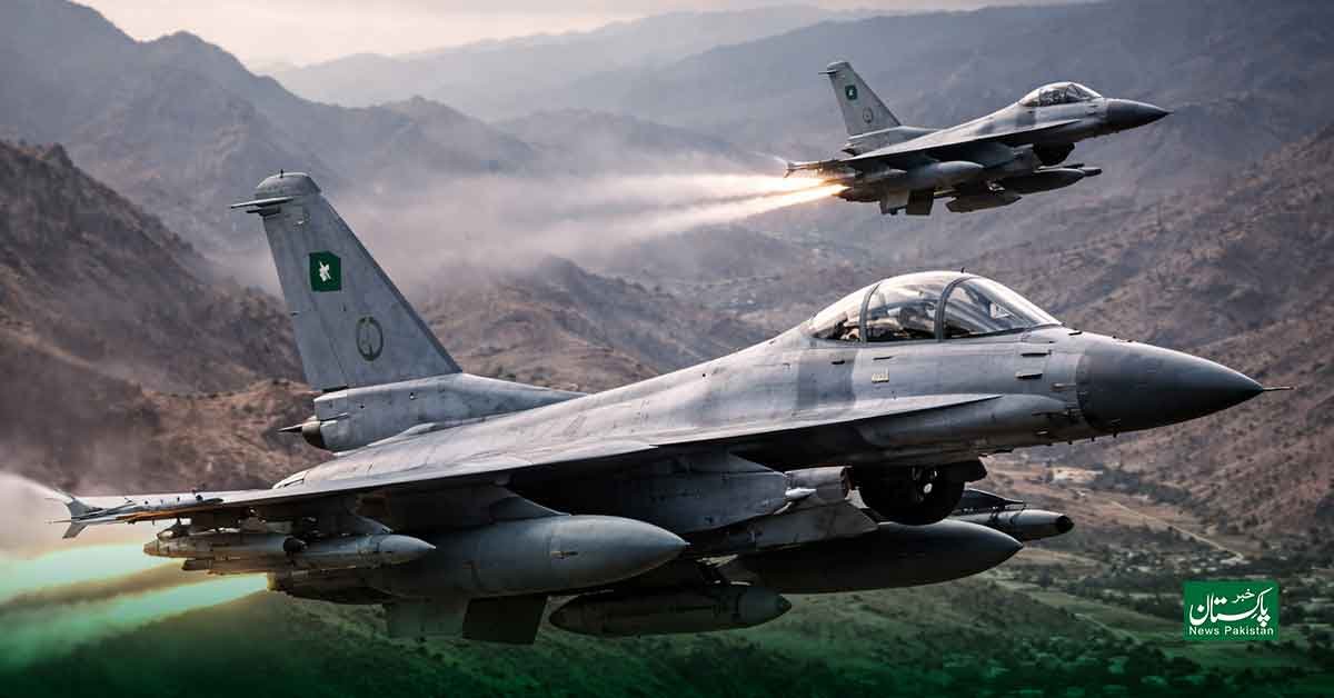 سرحدی کشیدگی کے تناظر میں پاک فضائیہ کے لڑاکا طیاروں کی علامتی تصویر