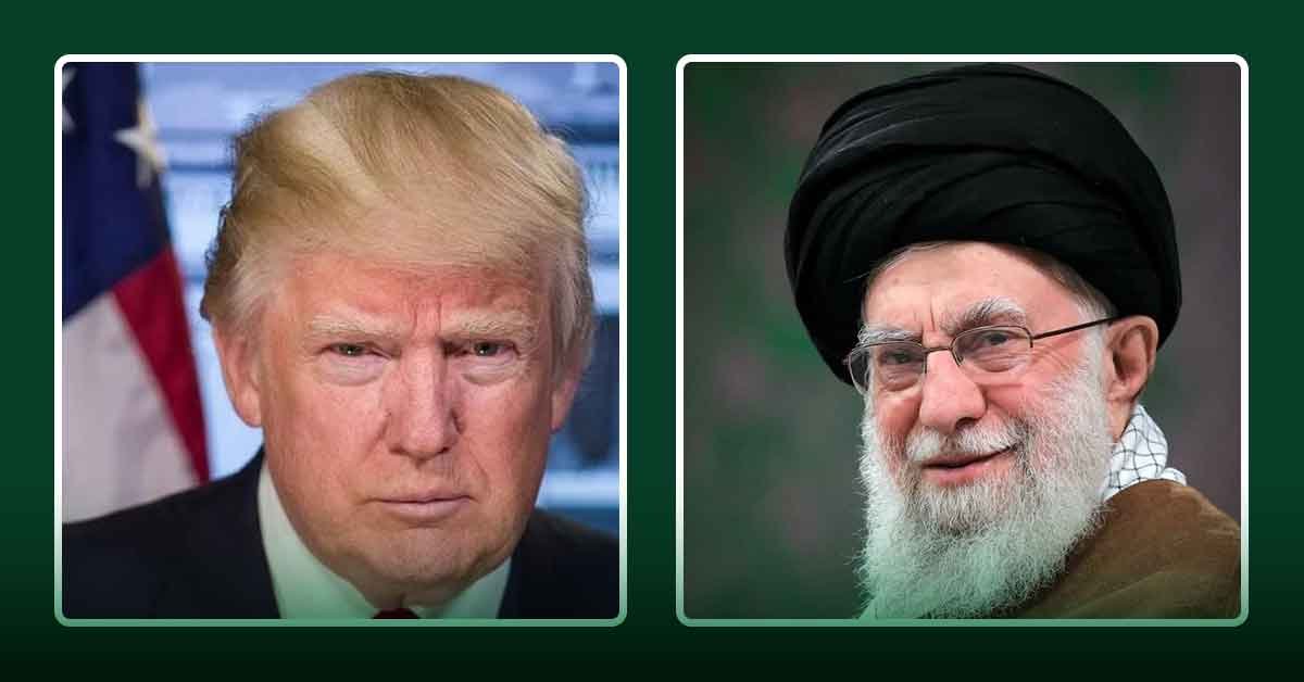 امریکی صدر ڈونلڈ ٹرمپ اور ایران کے سپریم لیڈر آیت اللہ علی خامنہ ای کی فائل فوٹو